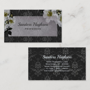 Dark Floral Vintage Goth  Business Card