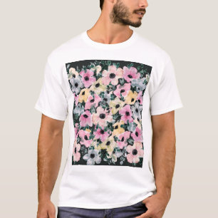 Dark floral watercolor: beautiful print. T-Shirt