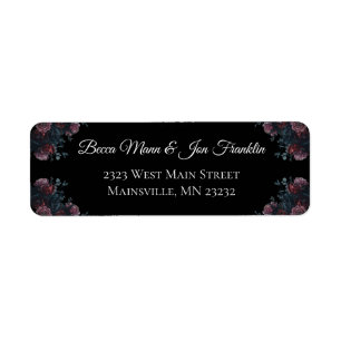 Dark Floral Wedding Gothic Black Elegant