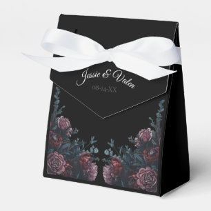 Dark Floral Wedding Gothic Black Elegant Favour Box