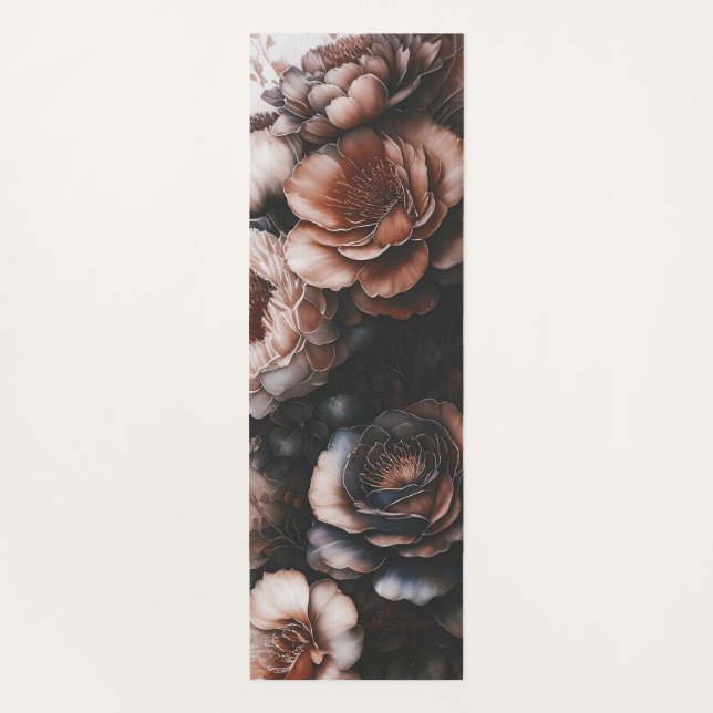 Dark Floral Yoga Mat (Back)