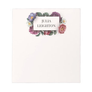 Dark Florals Notepad