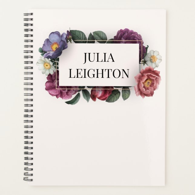Dark Florals Planner (Front)