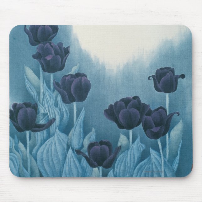 Dark Flowers Mouse Mat (Front)