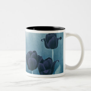 Dark Flowers Two-Tone Coffee Mug