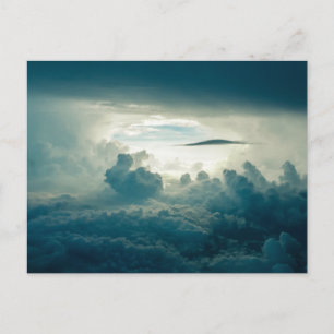 Dark Fluffy Clouds Aerial View Postcard