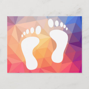 Dark Footprints Pictograph Postcard