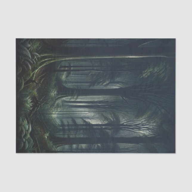 Dark Forest at Twilight Sweet 16 Wedding Tissue Paper (Front)