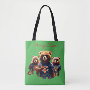 Dark Forest Chicago Bears Mascot – Evil Football  Tote Bag