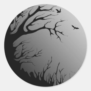 dark forest classic round sticker