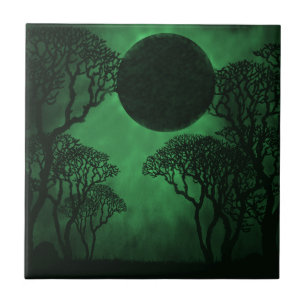 Dark Forest Eclipse Tile, Green Tile