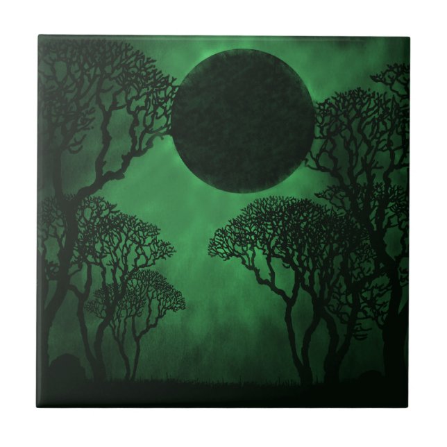 Dark Forest Eclipse Tile, Green Tile (Front)
