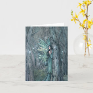 Dark Forest Fairy Mystical Art Blank Inside Card