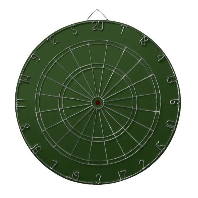 Dark Forest Green Dartboard with Darts (Front)