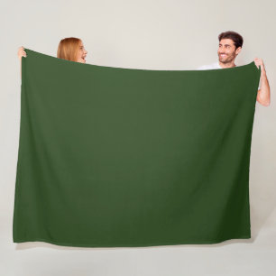 Dark Forest Green Fleece Blanket