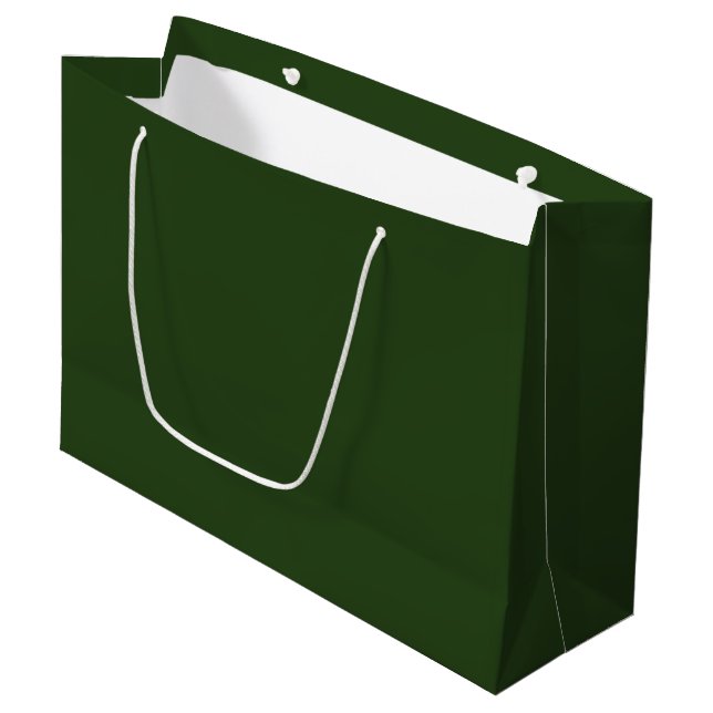 Dark Forest Green Large Gift Bag (Front Angled)