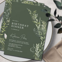 Dark Forest Green Moss | Botanical Birthday Dinner