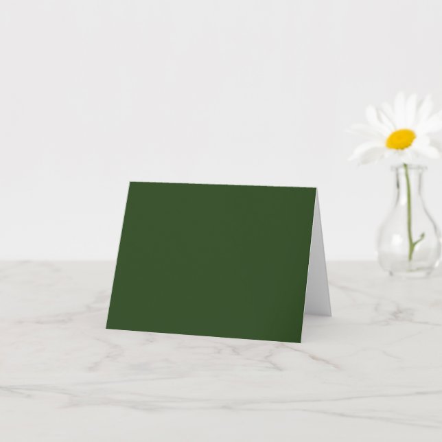 Dark Forest Green Note Card (Small Plant)