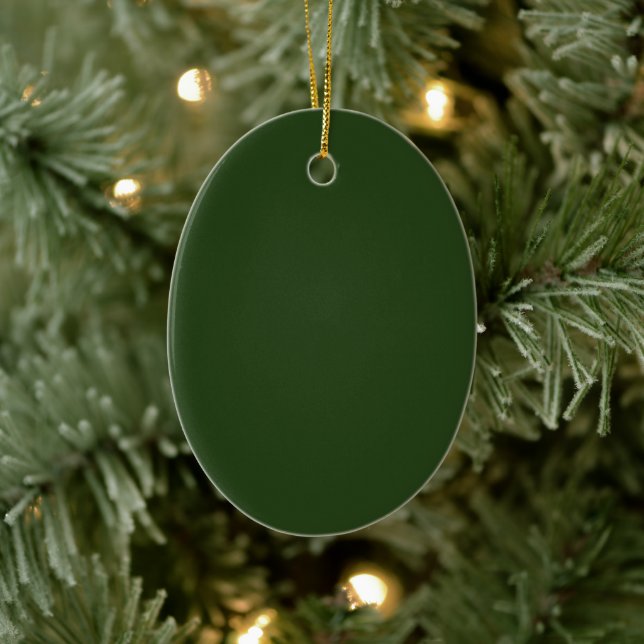 Dark Forest Green Oval Ceramic Tree Decoration (Tree)