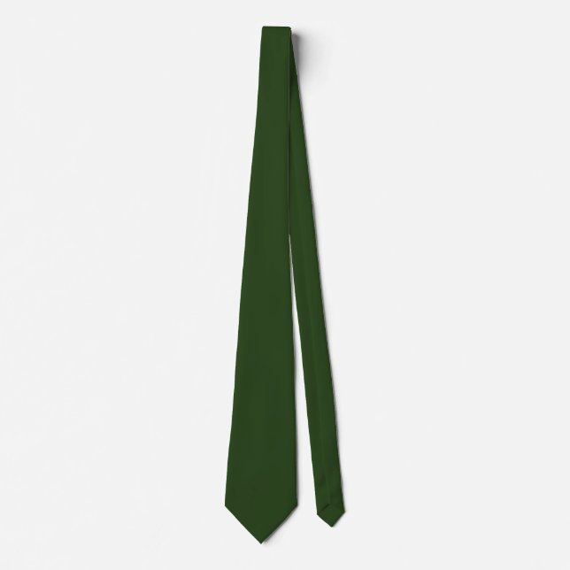 Dark Forest Green Solid Colour Neck Tie (Front)