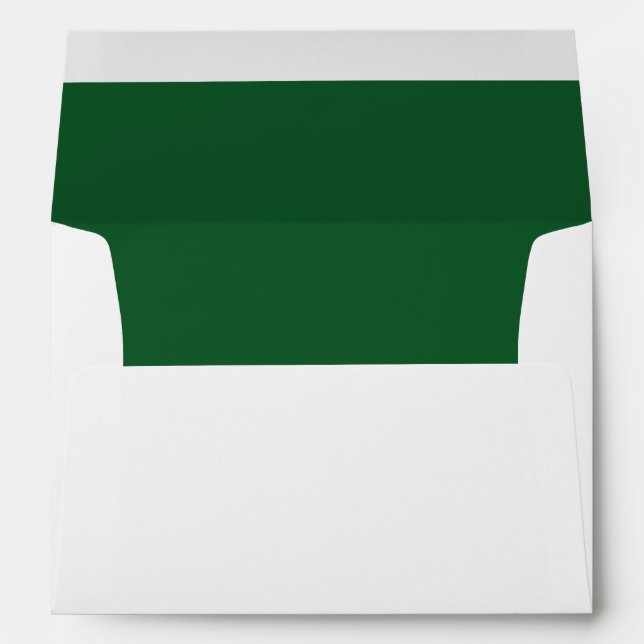Dark Forest Green White A7 Inside Colour Envelope (Back (Bottom))