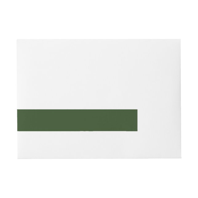 Dark Forest Green Wraparound Address Label (Front)