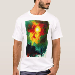 dark forest scary hight tense T-Shirt