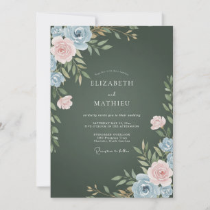 Dark Forest Vine Wedding Invitation