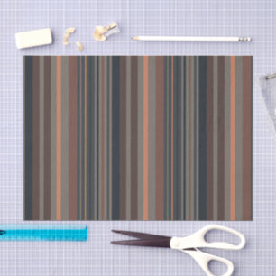 Dark Forest Woodlands Stripes Design Tissue Paper