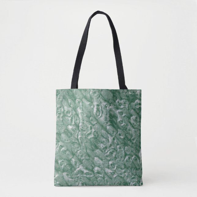Dark Forrest Green Marble Pattern Tote Bag (Front)