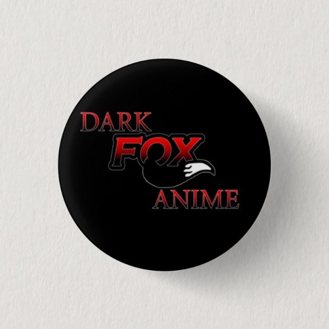 Dark fox anime 3 cm round badge (Front)