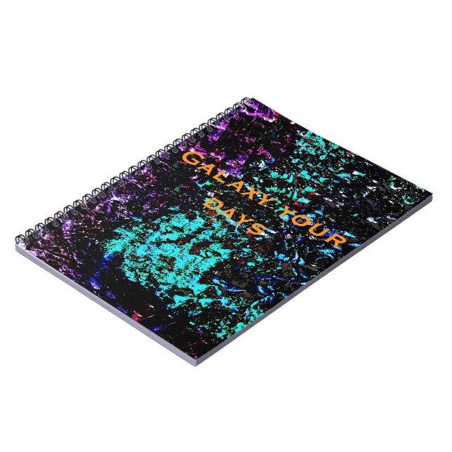 Dark galaxy abstract Spiral Photo Notebook,Dark Notebook (Left Side)