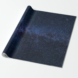 Dark Galaxy Starry Night Sky Cosmic Space Sparkle Wrapping Paper