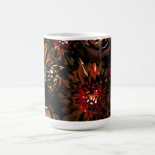 Dark Garden Autumn Glow Flowers Fall Coffee Mug