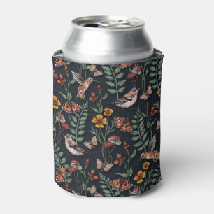 Dark Garden Birds & Butterflies Can Cooler