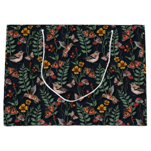 Dark Garden Birds & Butterflies Large Gift Bag