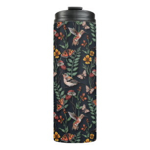 Dark Garden Birds & Butterflies Thermal Tumbler