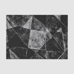 Dark Geometric Grunge Pattern Print Tissue Paper
