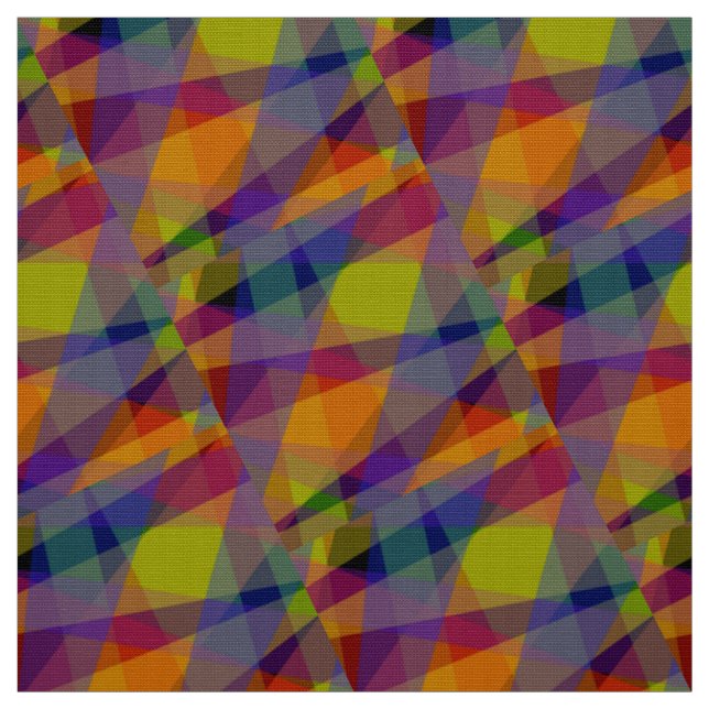 Dark Geometric - Polyester Weave Fabric (Swatch)