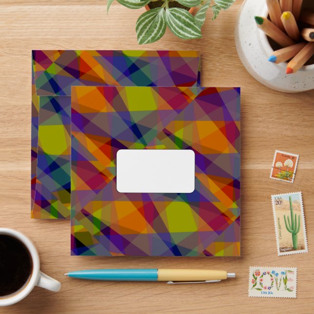 Dark Geometric - Square Envelope (Desk)