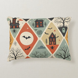 Dark ghost pattern decorative cushion