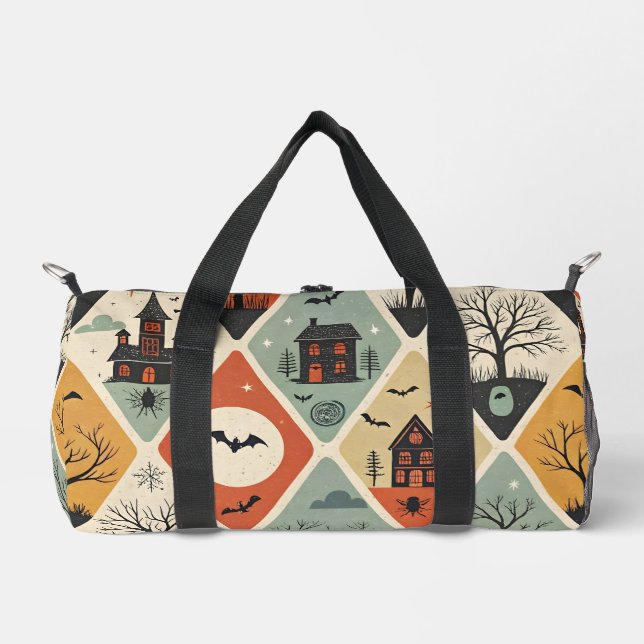 Dark ghost pattern duffle bag (Front)