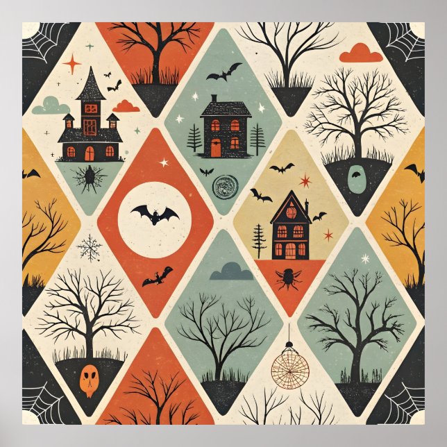 Dark ghost pattern poster (Front)