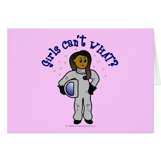 Dark Girl Astronaut Card