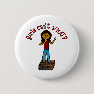 Dark Girl on Soapbox 6 Cm Round Badge