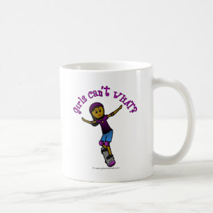 Dark Girl Skater with Helmet Coffee Mug