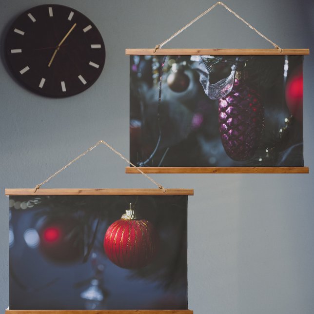 Dark glamour Christmas ornaments  Hanging Tapestry (Creator Uploaded)