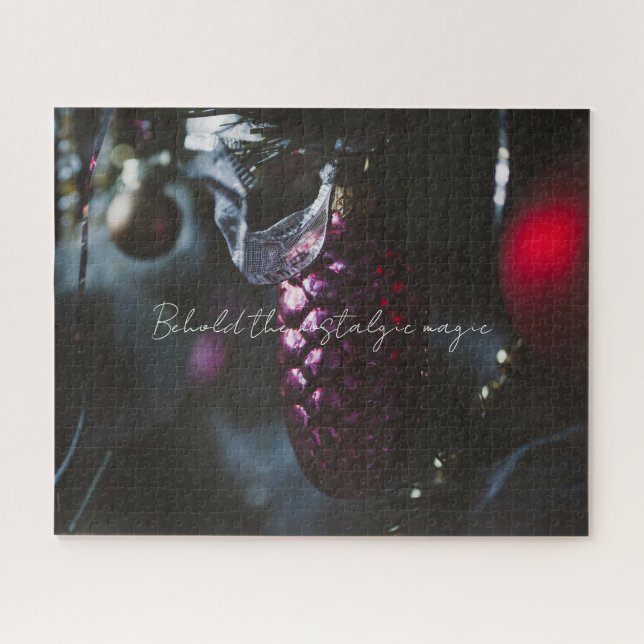Dark glamour Christmas ornaments  Jigsaw Puzzle (Horizontal)