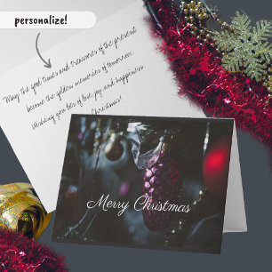Dark glamour Merry Christmas  Card