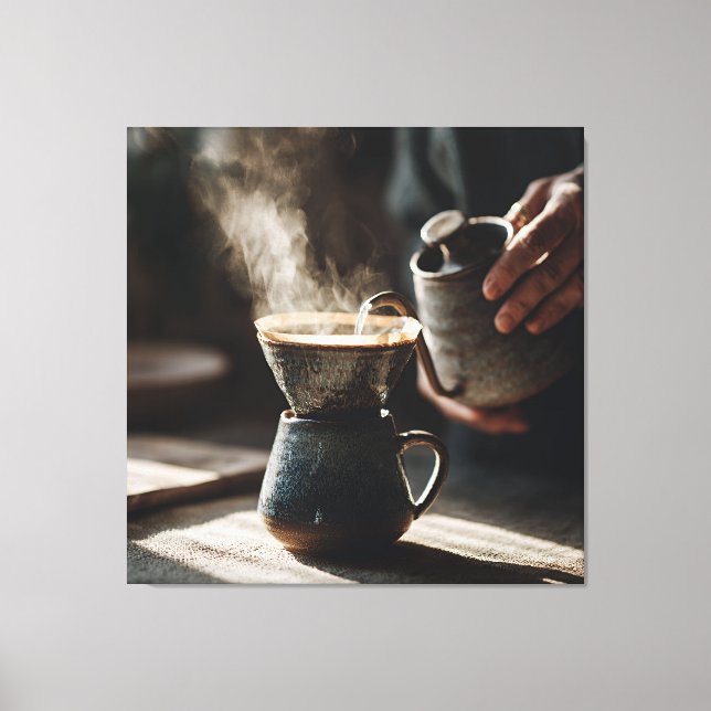 Dark Glaze Pour Over Ritual Canvas Print (Front)